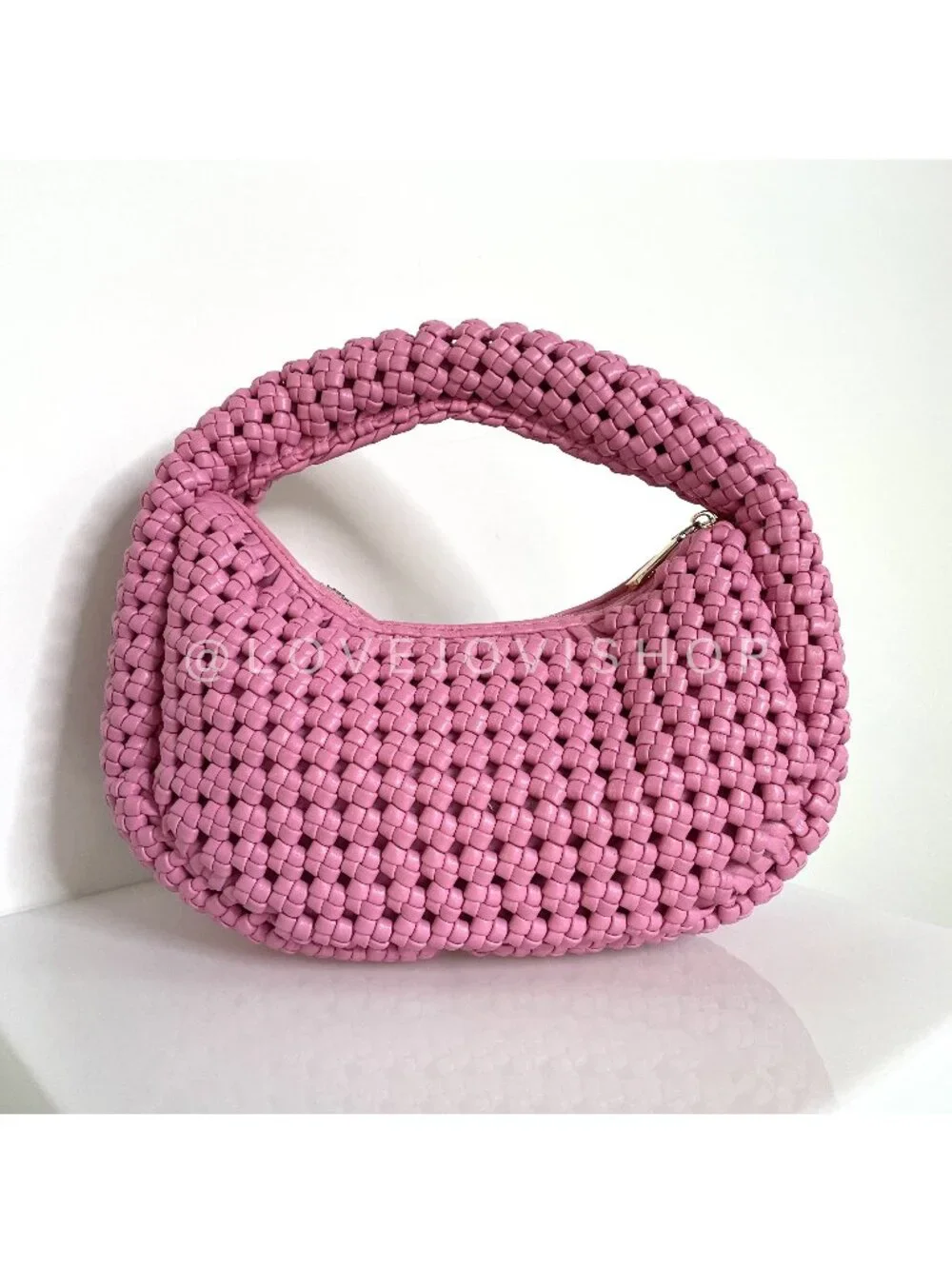 Whimsigoth | Sincerely Jules Pink Woven Handbag | Bubble Gum Woven Purse